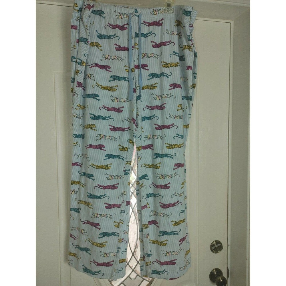Two Lands End Large  Striped Tiger Sleep Pants